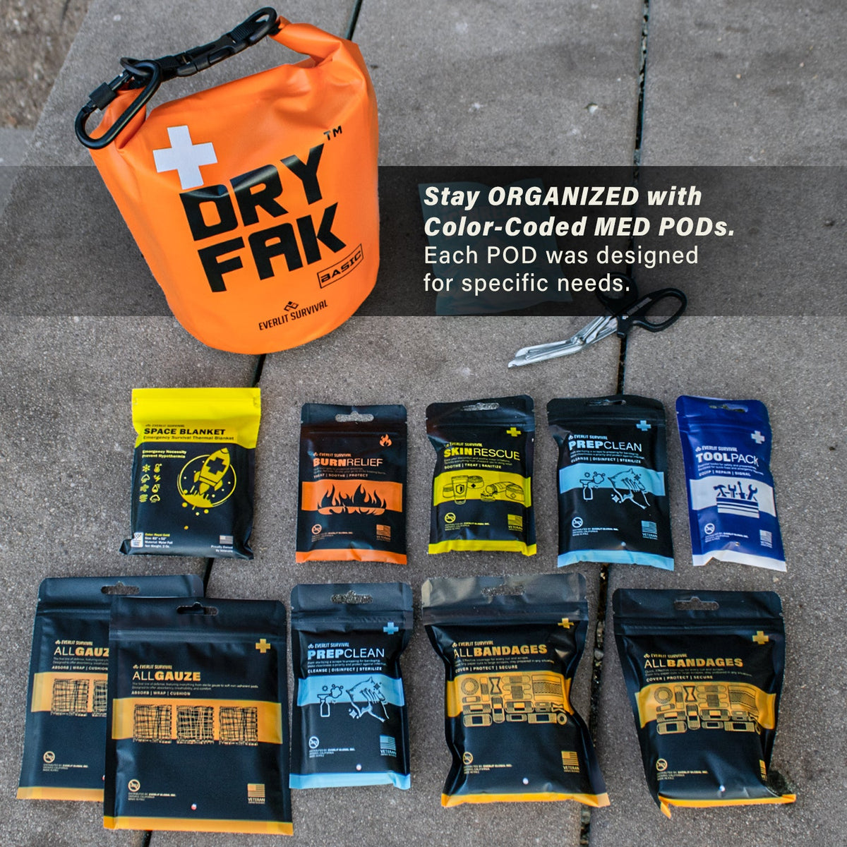 Everlit DRY FAK Waterproof First Aid Kit