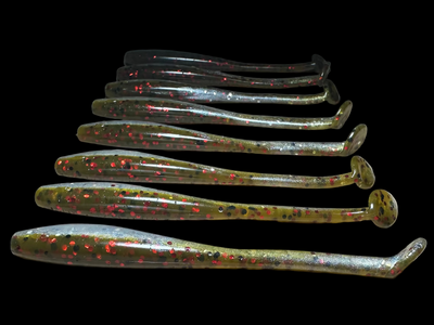 CHICKEN ON A CHAIN Paddle Tail Swimbait – 4.5” Dirty Shad Soft Plastic Fishing Lure (8 Pack)