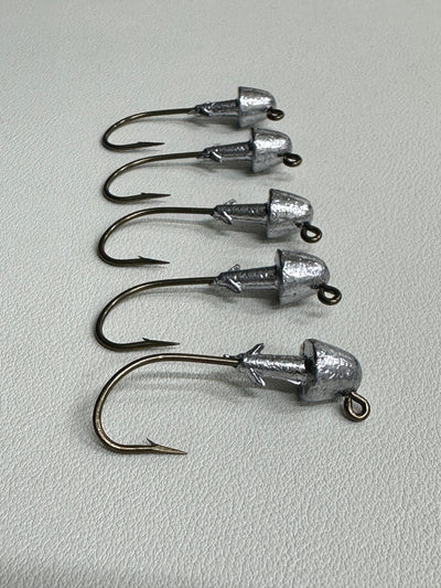 1/4 oz Premium Jig Heads 5 pack – Strong Hook • Saltwater Ready • Dirty Bay Lure Company